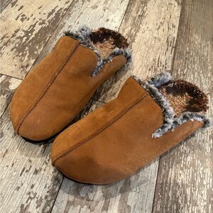 Cozy Brown Faux Fur Lined Slippers